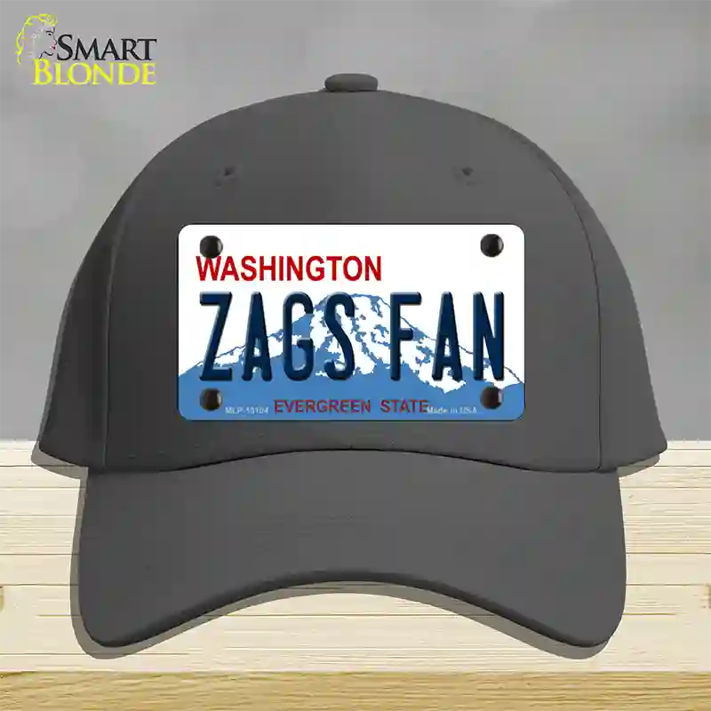 Zags Fan Novelty License Plate Hat Cotton / Charcoal