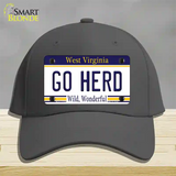 Go Herd Novelty License Plate Hat Cotton / Charcoal