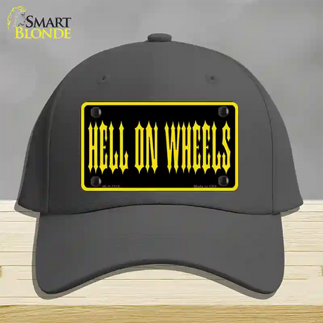 Hell On Wheels Novelty License Plate Hat Cotton / Charcoal