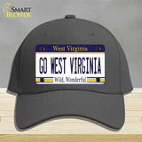 Go West Virginia Novelty License Plate Hat Cotton / Charcoal