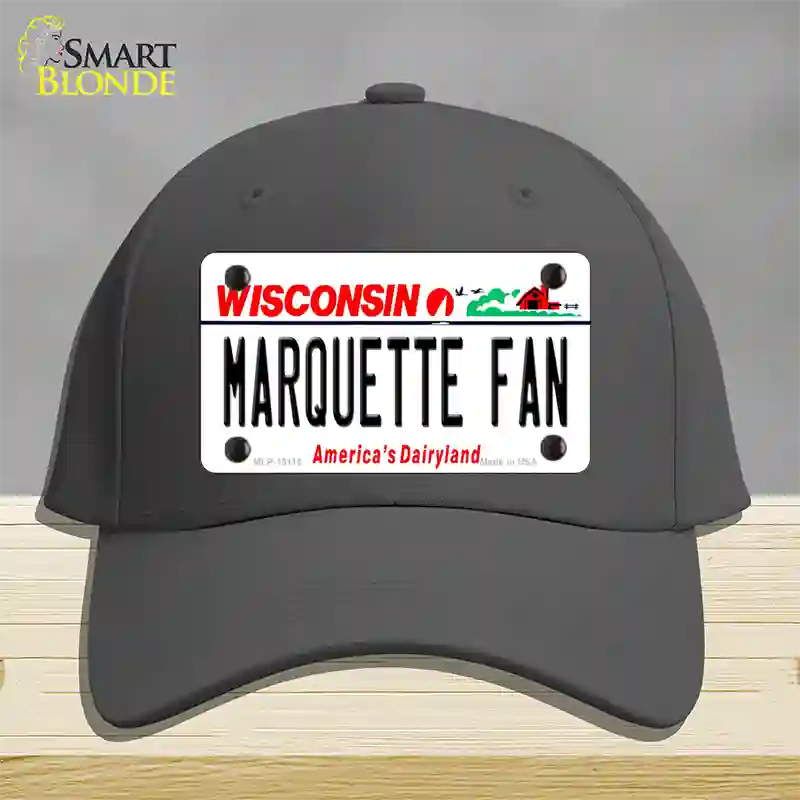 Marquette Fan Novelty License Plate Hat Cotton / Charcoal