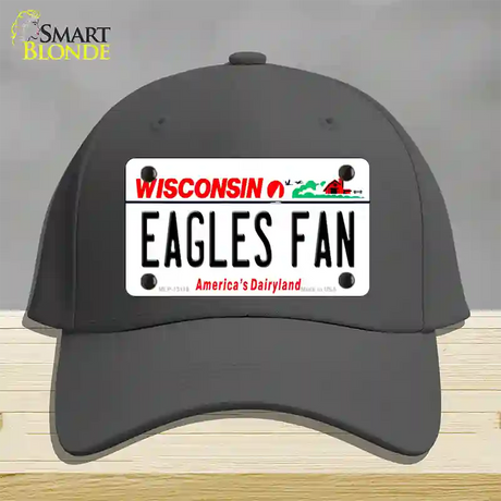 Eagles Fan Wisconsin Novelty License Plate Hat Cotton / Charcoal