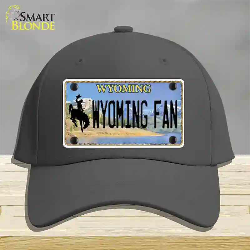 Wyoming Fan Novelty License Plate Hat Cotton / Charcoal