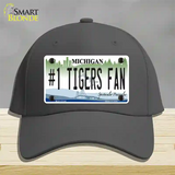 Number 1 Tigers Fan Novelty License Plate Hat Tag Cotton / Charcoal