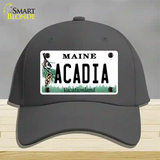 Acadia Maine Novelty License Plate Hat Cotton / Charcoal