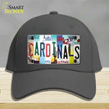 Cardinals Strip Art Novelty License Plate Hat Tag Cotton / Charcoal