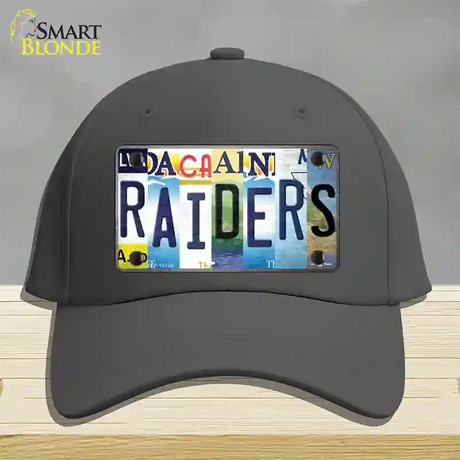 Raiders Strip Art Novelty License Plate Hat Tag Cotton / Charcoal