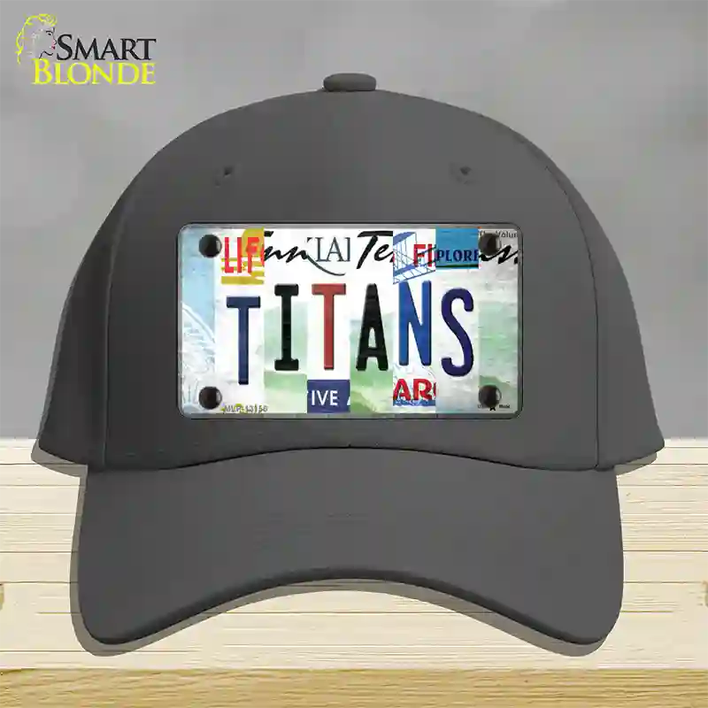 Titans Strip Art Novelty License Plate Hat Tag Cotton / Charcoal