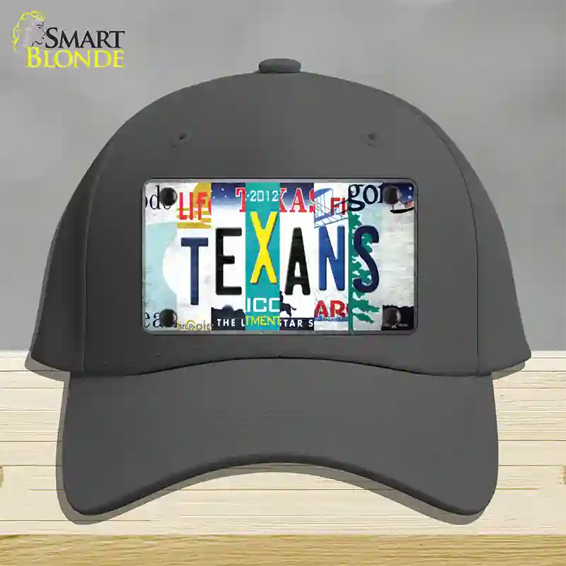 Texans Strip Art Novelty License Plate Hat Tag Cotton / Charcoal