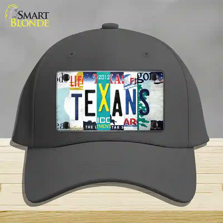 Texans Strip Art Novelty License Plate Hat Tag Cotton / Charcoal