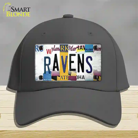 Ravens Strip Art Novelty License Plate Hat Tag Cotton / Charcoal