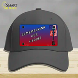 Remembering Our Heroes Novelty License Plate Hat Cotton / Charcoal