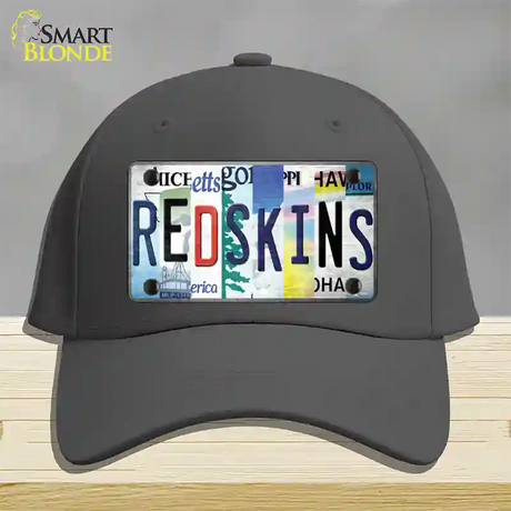 Redskins Strip Art Novelty License Plate Hat Tag Cotton / Charcoal