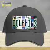 Dolphins Strip Art Novelty License Plate Hat Tag Cotton / Charcoal