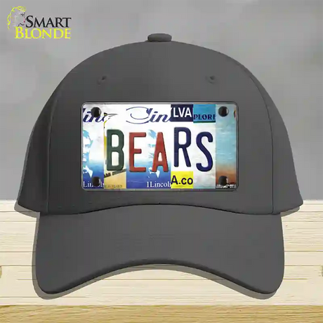 Bears Strip Art Novelty License Plate Hat Tag Cotton / Charcoal