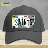 Saints Strip Art Novelty License Plate Hat Tag Cotton / Charcoal