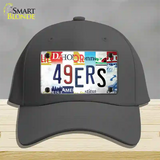 49ers Strip Art Novelty License Plate Hat Tag Cotton / Charcoal