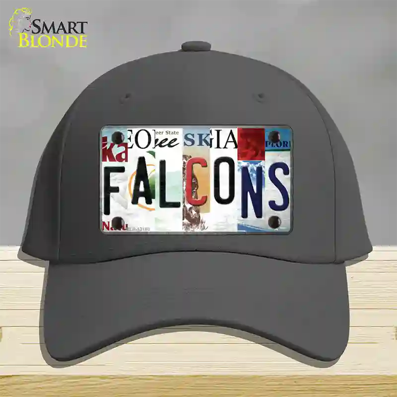 Falcons Strip Art Novelty License Plate Hat Tag Cotton / Charcoal