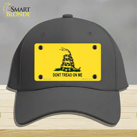 Dont Tread On Me Yellow Novelty License Plate Hat Cotton / Charcoal