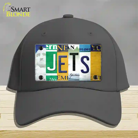 Jets Strip Art Novelty License Plate Hat Tag Cotton / Charcoal