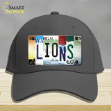 Lions Strip Art Novelty License Plate Hat Tag Cotton / Charcoal