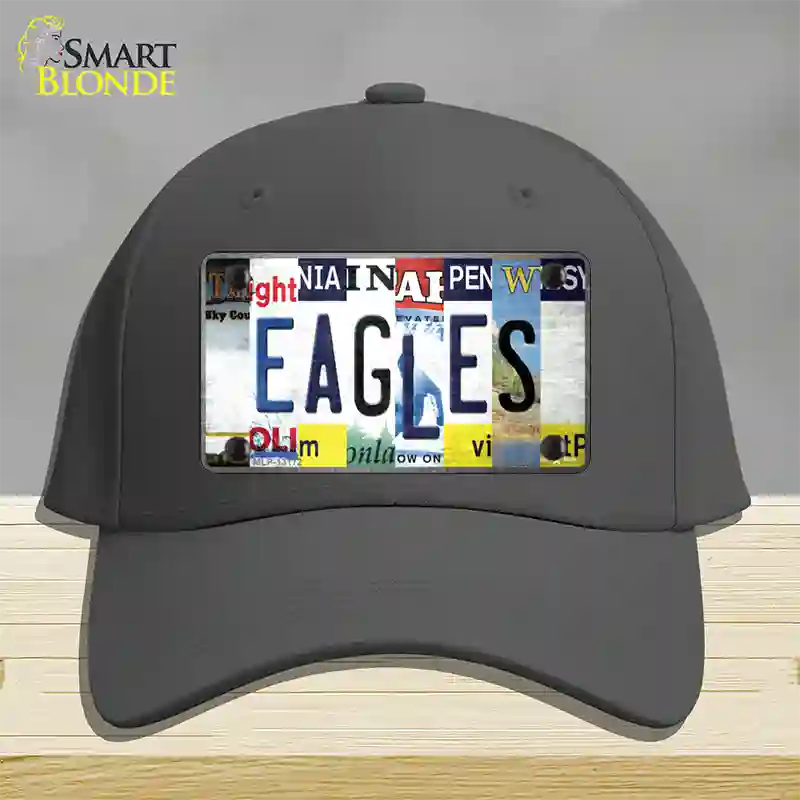 Eagles Strip Art Novelty License Plate Hat Tag Cotton / Charcoal