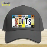 Colts Strip Art Novelty License Plate Hat Tag Cotton / Charcoal