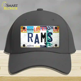 Rams Strip Art Novelty License Plate Hat Tag Cotton / Charcoal