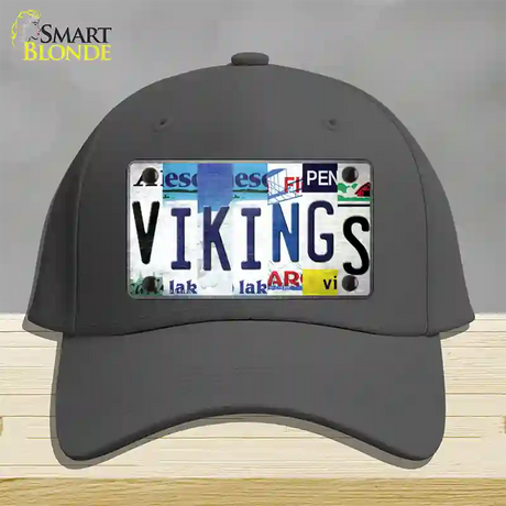 Vikings Strip Art Novelty License Plate Hat Tag Cotton / Charcoal