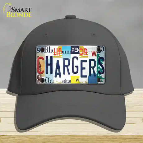 Chargers Strip Art Novelty License Plate Hat Tag Cotton / Charcoal