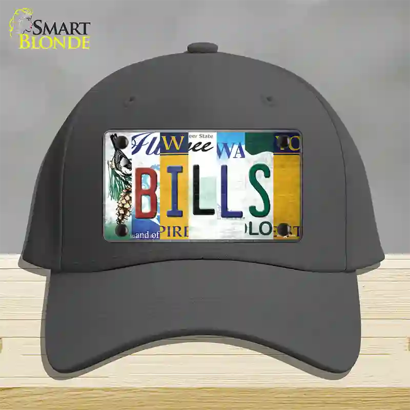 Bills Strip Art Novelty License Plate Hat Tag Cotton / Charcoal