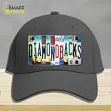 Diamondbacks Strip Art Novelty License Plate Hat Tag Cotton / Charcoal