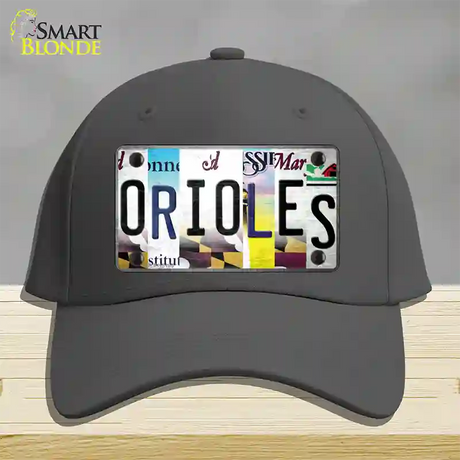 Orioles Strip Art Novelty License Plate Hat Tag Cotton / Charcoal