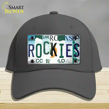 Rockies Strip Art Novelty License Plate Hat Tag Cotton / Charcoal