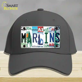 Marlins Strip Art Novelty License Plate Hat Tag Cotton / Charcoal