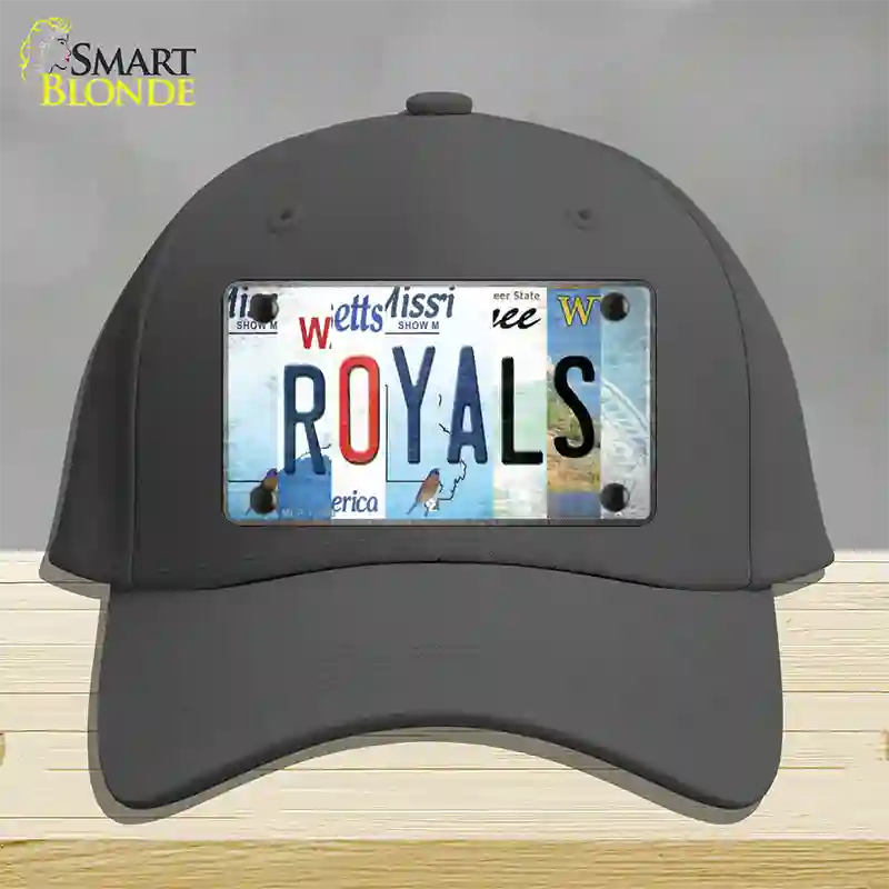 Royals Strip Art Novelty License Plate Hat Tag Cotton / Charcoal