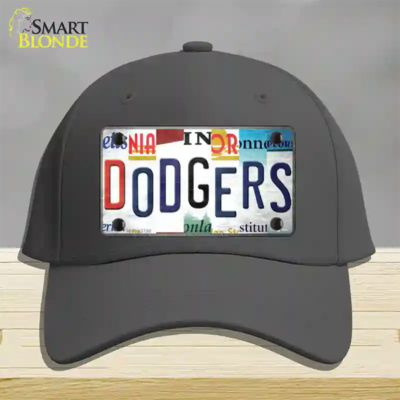 Dodgers Strip Art Novelty License Plate Hat Tag Cotton / Charcoal