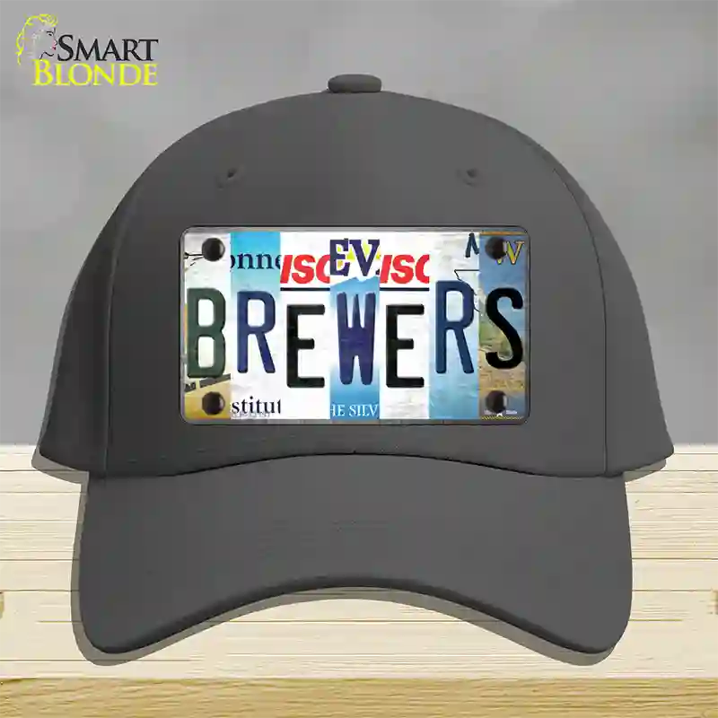 Brewers Strip Art Novelty License Plate Hat Tag Cotton / Charcoal