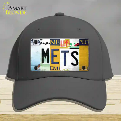 Mets Strip Art Novelty License Plate Hat Tag Cotton / Charcoal