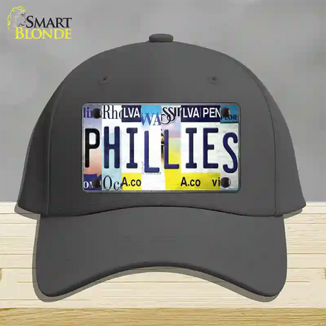 Phillies Strip Art Novelty License Plate Hat Tag Cotton / Charcoal