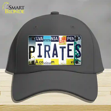 Pirates Strip Art Novelty License Plate Hat Tag Cotton / Charcoal