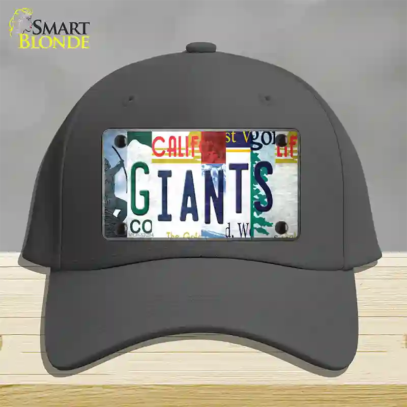 Giants Baseball Strip Art Novelty License Plate Hat Tag Cotton / Charcoal