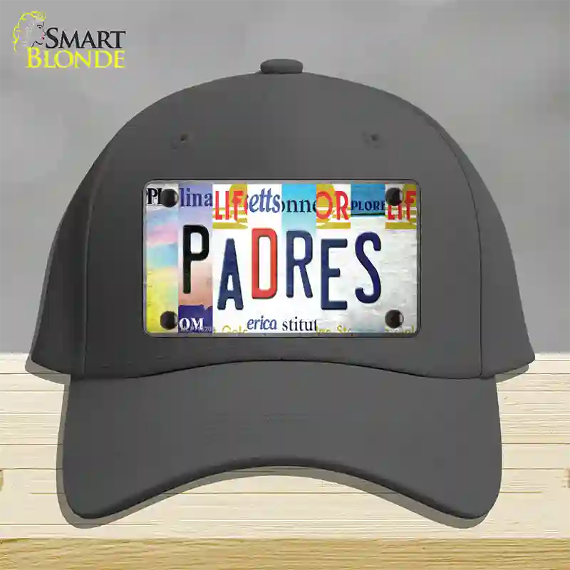 Padres Strip Art Novelty License Plate Hat Tag Cotton / Charcoal