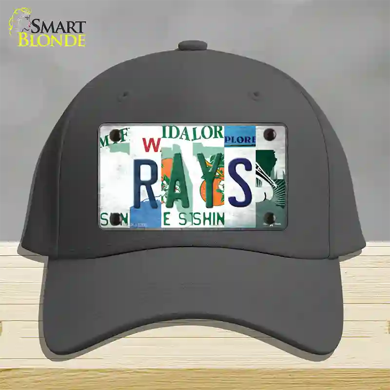 Rays Strip Art Novelty License Plate Hat Tag Cotton / Charcoal