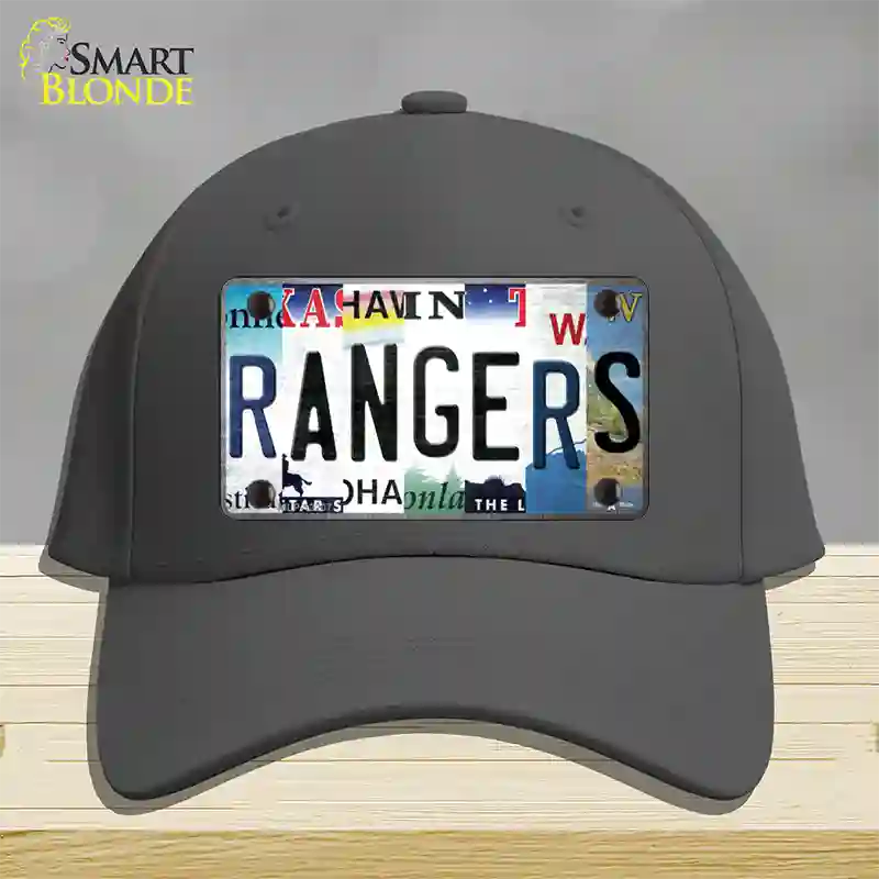 Rangers Strip Art Novelty License Plate Hat Tag Cotton / Charcoal