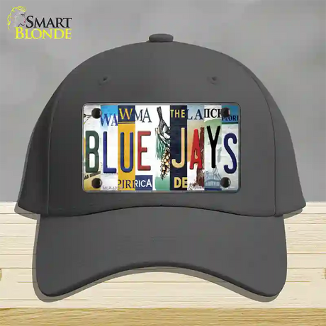 Blue Jays Strip Art Novelty License Plate Hat Tag Cotton / Charcoal