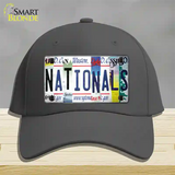 Nationals Strip Art Novelty License Plate Hat Tag Cotton / Charcoal