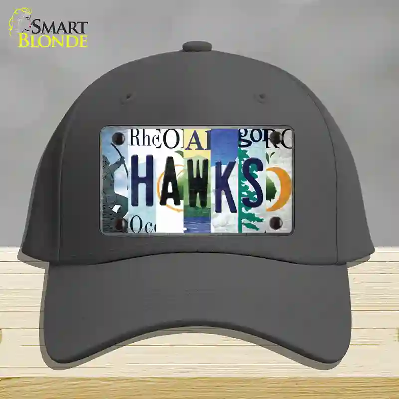 Hawks Strip Art Novelty License Plate Hat Tag Cotton / Charcoal