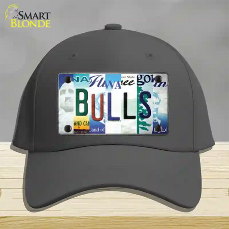 Bulls Strip Art Novelty License Plate Hat Tag Cotton / Charcoal