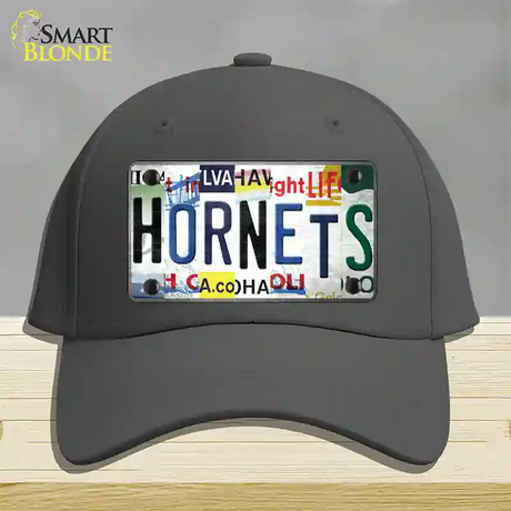 Hornets Strip Art Novelty License Plate Hat Tag Cotton / Charcoal